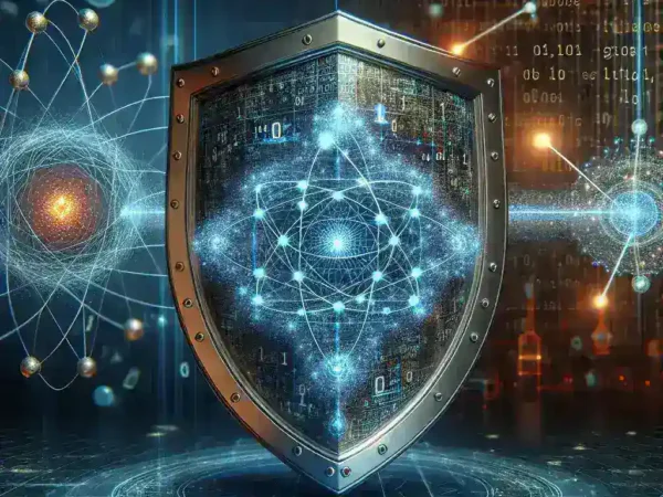 "Infografía sobre securización cuántica y estrategias de protección de redes nacionales, destacando tecnologías de cifrado cuántico y su impacto en la ciberseguridad."