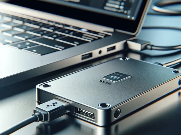 "SSD externo Asus USB 4.0 de alto rendimiento, ideal para almacenamiento rápido y eficiente, presentado en un artículo sobre sus características innovadoras."
