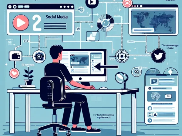 "Cómo agregar enlaces de redes sociales a tu canal de Twitch - Imagen que muestra los pasos para integrar iconos de redes sociales en la configuración del canal de Twitch, destacando plataformas como Twitter, Instagram y YouTube."