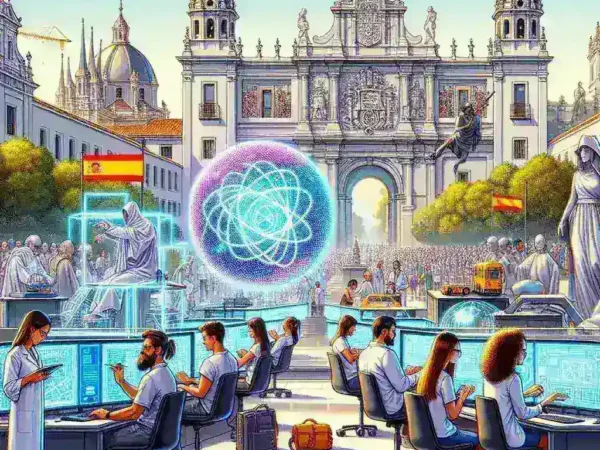 "Investigadores españoles colaboran en un laboratorio de computación cuántica, desarrollando tecnologías innovadoras en proyectos universitarios destacados en España."